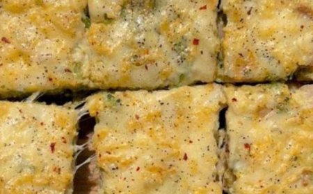 High Protein Broccoli Breakfast Bars