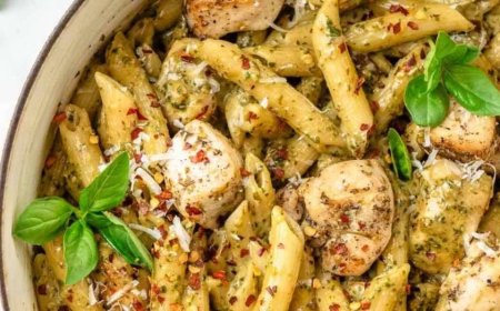 Chicken pesto pasta