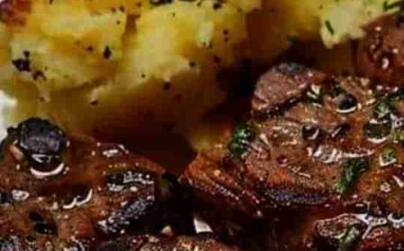 Garlic Butter Steak Bites and Cheesy Smashed Potatoes