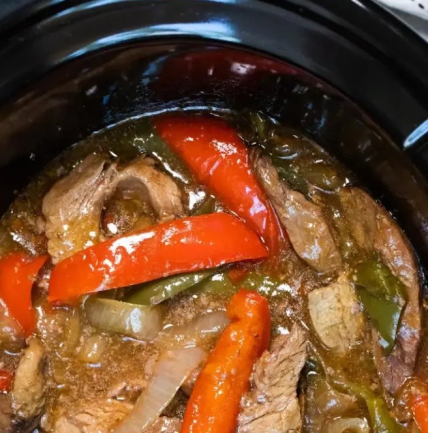 Slow Cooker Pepper Steak