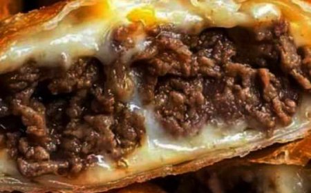 Egg rolls filled with Philly cheesesteak.