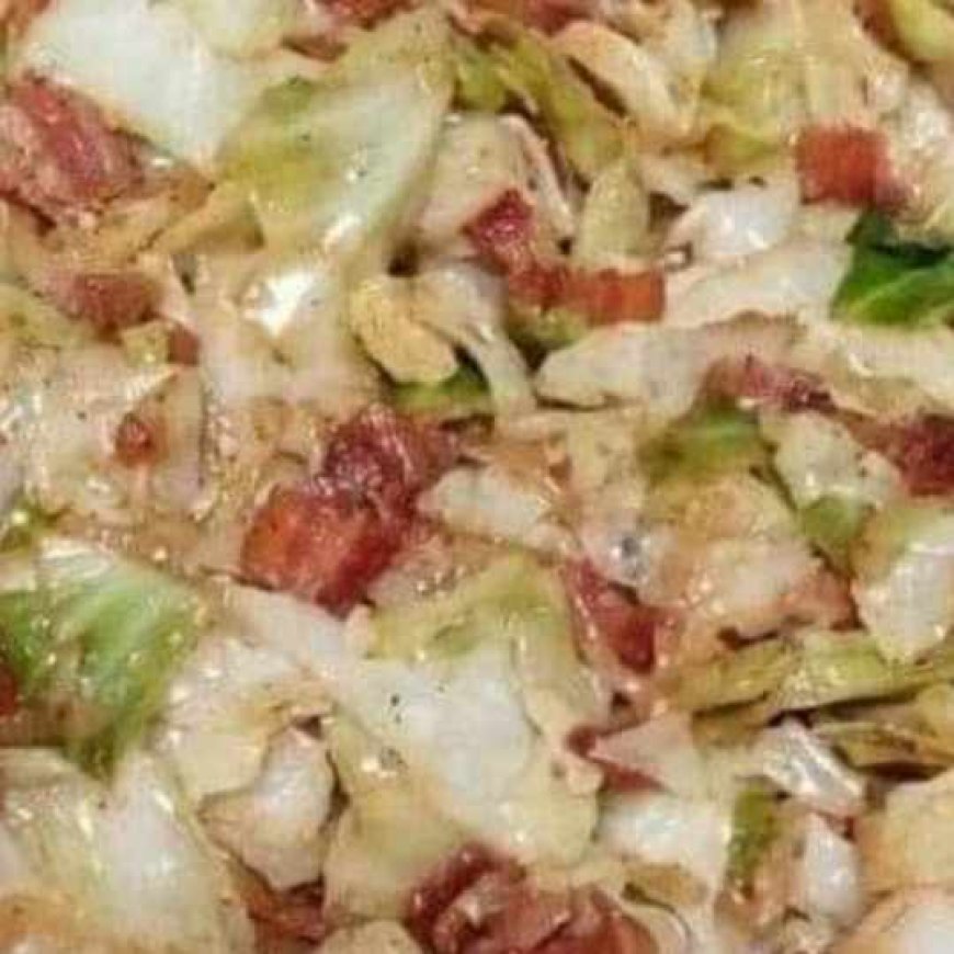 Fried-cabbage-with-bacon & onion !!