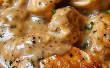 Slow Cooked Chicken & Gravy