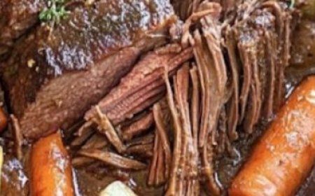 Prepare yourself for a burst of flavors with this slowly cooked Amish-style pot roast!