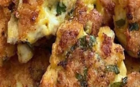 Cheesy Chicken Fritters