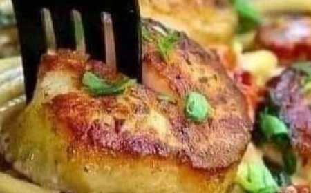 Jumbo Creamy Tuscan Spaghetti with Scallops