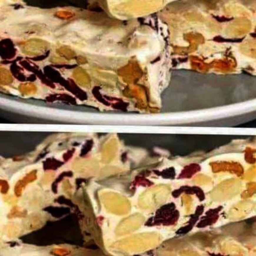 Nougat with Almonds, Walnuts, and Cranberries