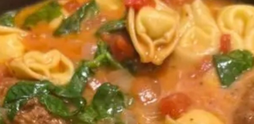 Cheese Tortellini and Meatball Soup Recipe