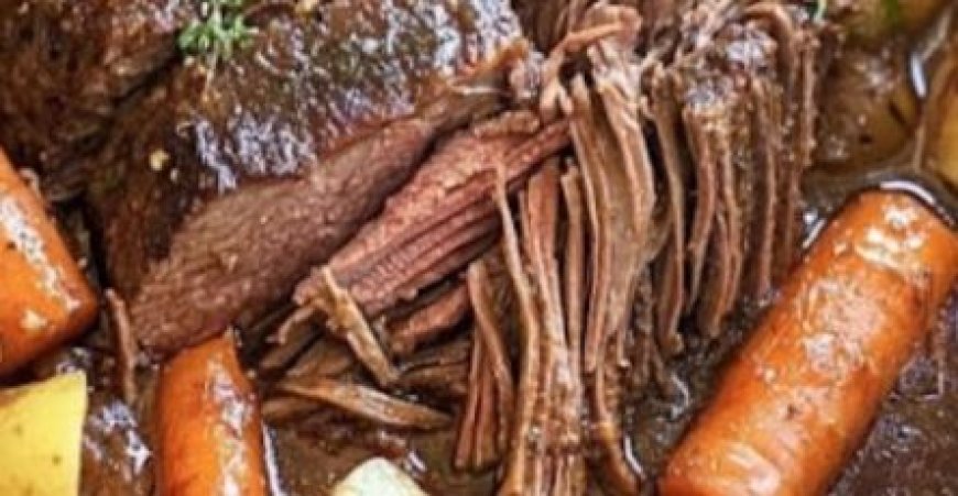 Prepare yourself for a burst of flavors with this slowly cooked Amish-style pot roast!