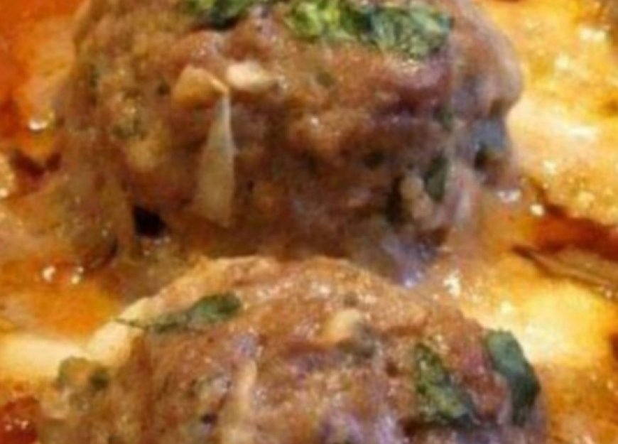 Baked Mozzarella Stuffed Meatballs