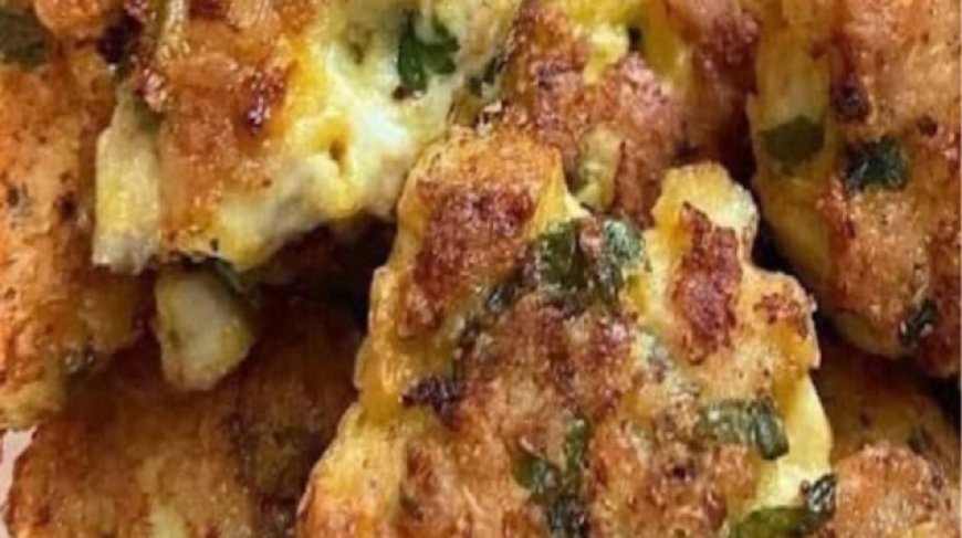 Cheesy Chicken Fritters