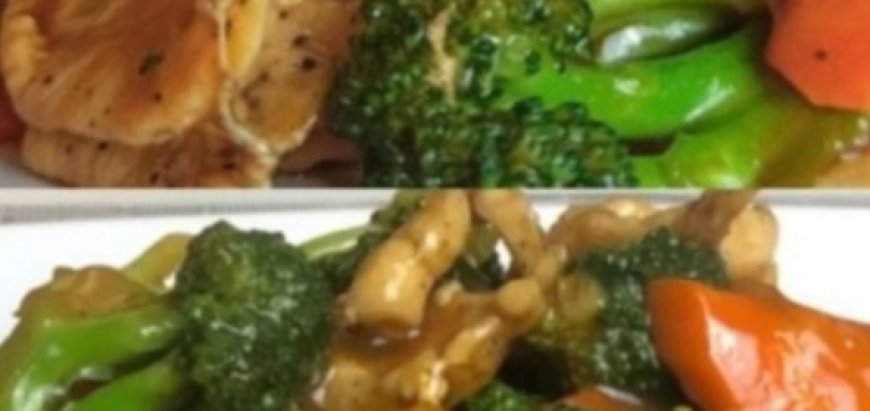 Recipe stir-fried broccoli and carrots with chicken