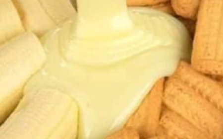 Beat condensed milk with banana