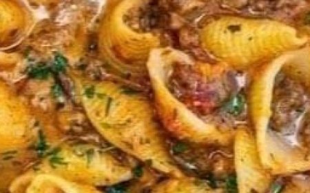 Creamy Beef and Shells