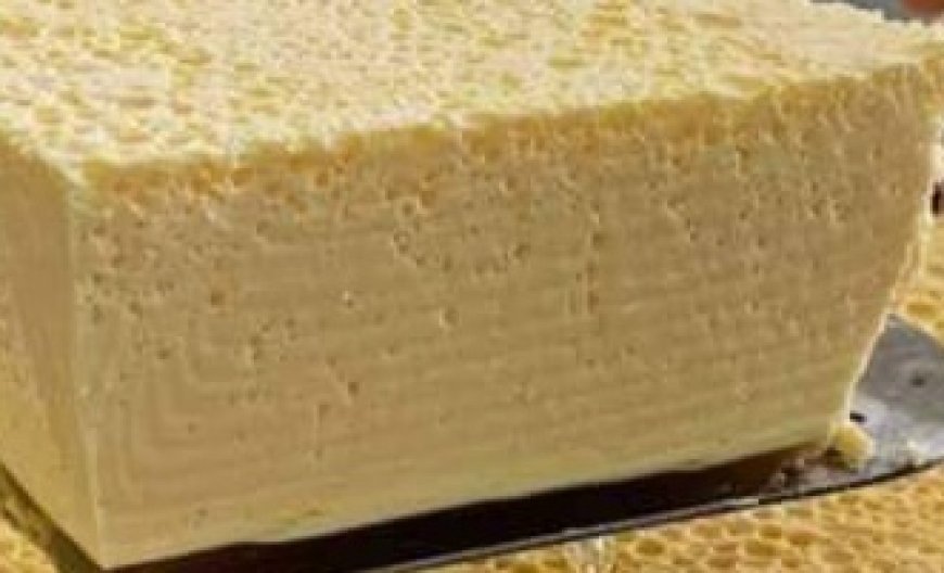 Japanese steamed cheesecake or cotton cheesecake