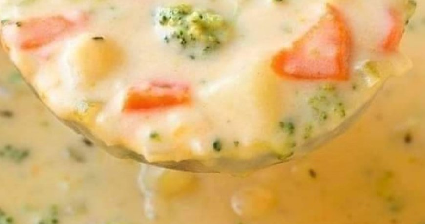 Slow Potato Soup Broccoli Cheddar