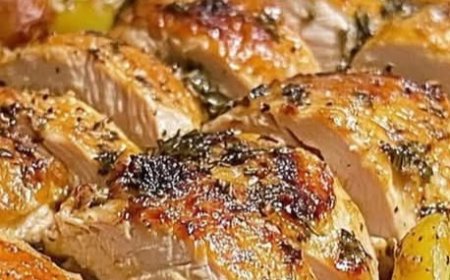 Chicken and Potatoes with Garlic Parmesan Cream Sauce