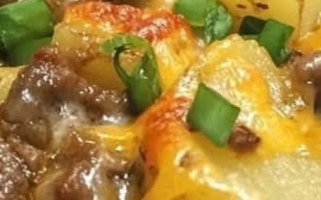 Ultimate Crockpot Cheesesteak Potato Casserole Recipe