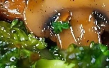 Garlic Mushrooms and Broccoli