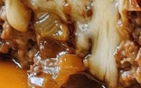 Crockpot French OnionMeatloaf with MeltedSwiss Cheese