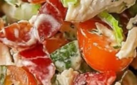 Mediterranean BLT Chicken Salad