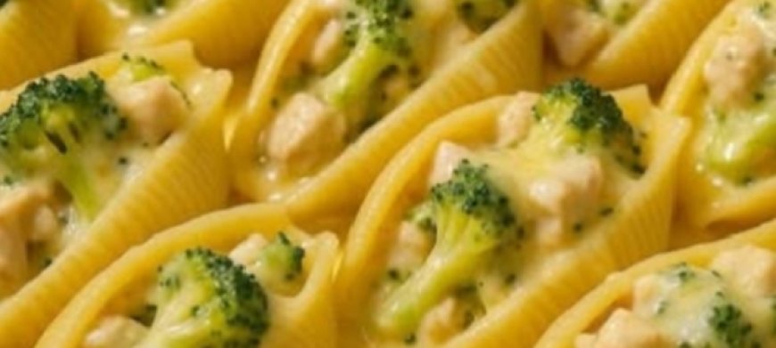 Cheesy Chicken & Broccoli Stuffed Shells