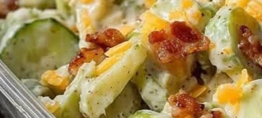 Creamy Cucumber Salad with Bacon and Cheese