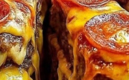 Ultimate Double Cheeseburger Pizza Stack