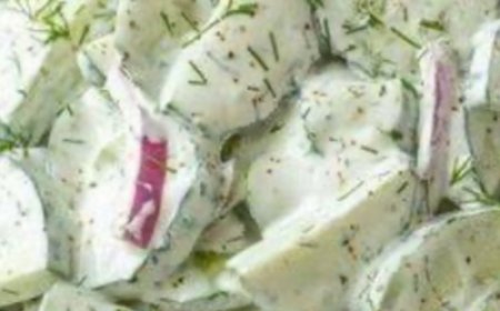 Creamy Cucumber Salad with Dill and Red Onion: The Cool, Crisp Classic Your Summer Table Needs