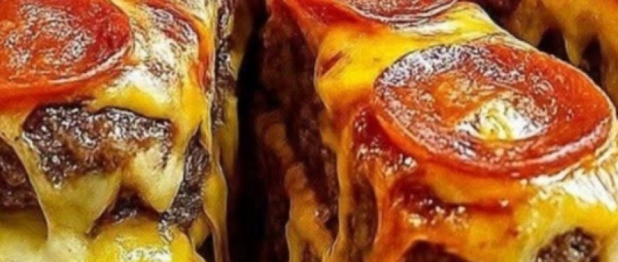 Ultimate Double Cheeseburger Pizza Stack