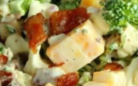 Loaded Broccoli Cauliflower Salad