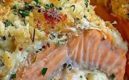 Crab & Shrimp Stuffed Salmon