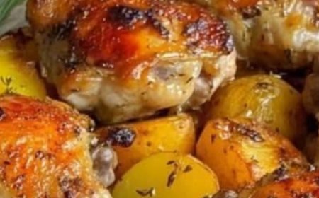 Oven-Baked Chicken Thighs with Potatoes