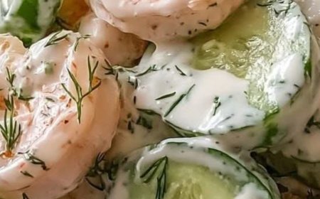 Creamy Shrimp & Cucumber Salad