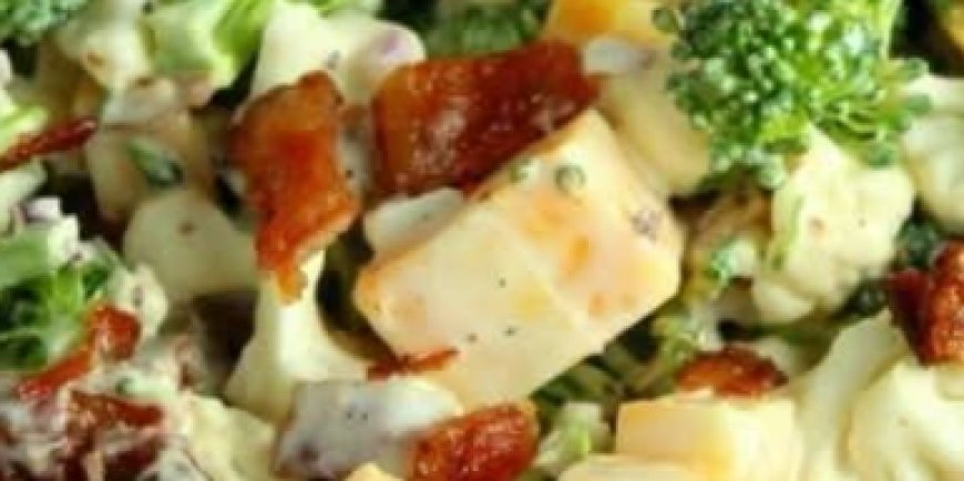Loaded Broccoli Cauliflower Salad