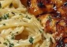 Lemon Garlic Butter Chicken with Creamy Parmesan Pasta