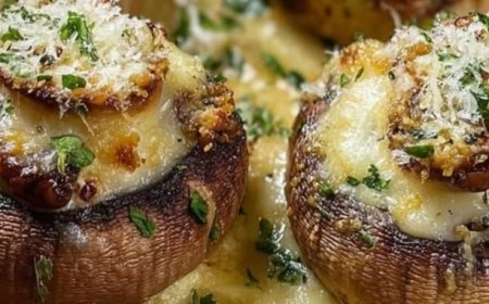 Garlic Parmesan Stuffed Mushrooms