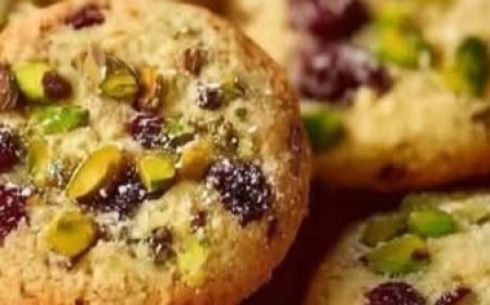 Mediterranean Pistachio & Cranberry Cookies