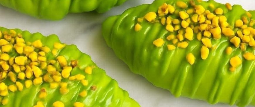 Pistachio Croissants (with Green Chocolate Glaze)