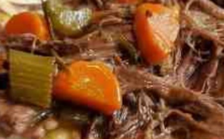 Slow Cooker Pot Roast w/ Gravy & Mashed Potatoes