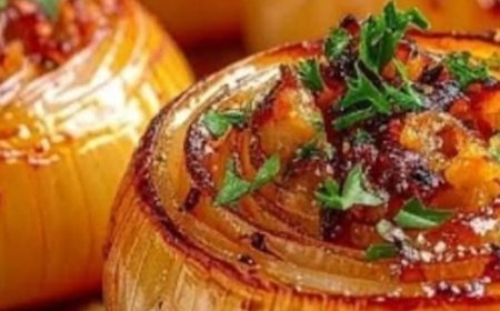 Cheesy Stuffed Onion Casserole