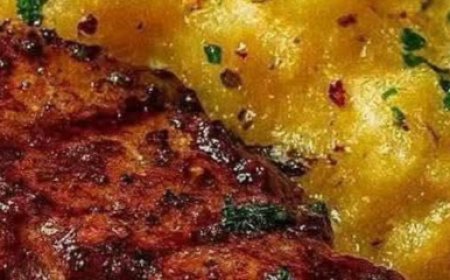 Garlic Butter Steak Bites and Cheesy Smashed Potatoes