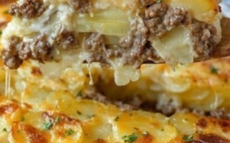 Cheesy Hamburger Potato Casserole