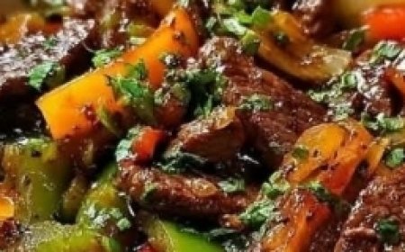 Chinese Pepper Steak with Onions & Peppers