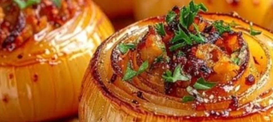Cheesy Stuffed Onion Casserole