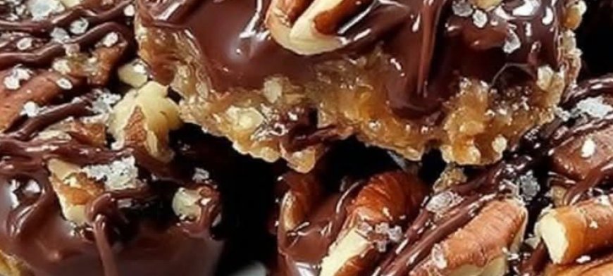 Chocolate Pecan Turtle Clusters