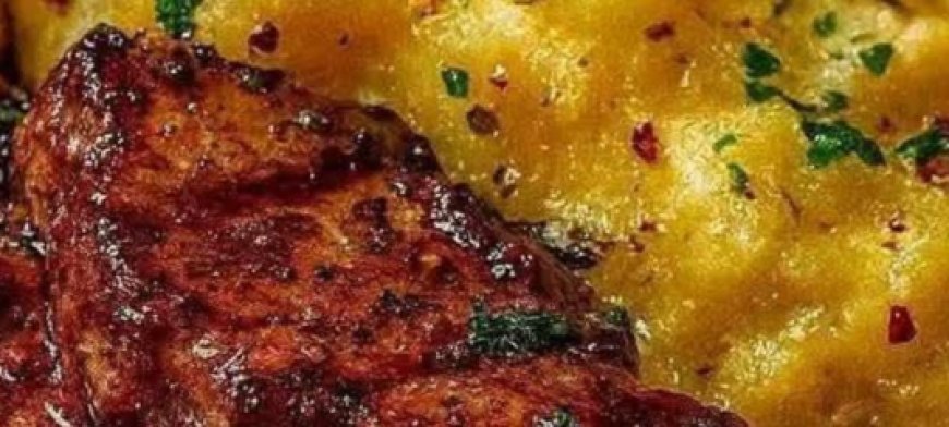 Garlic Butter Steak Bites and Cheesy Smashed Potatoes