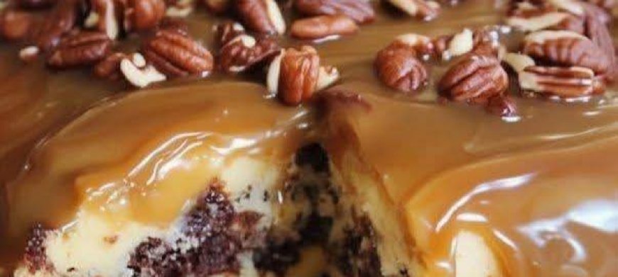 Turtle Caramel Cake