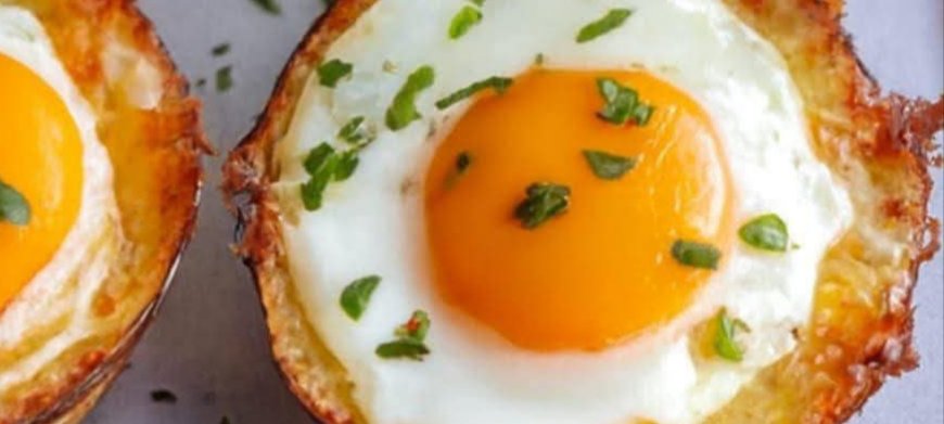 Baked Egg and Hash Brown Nests