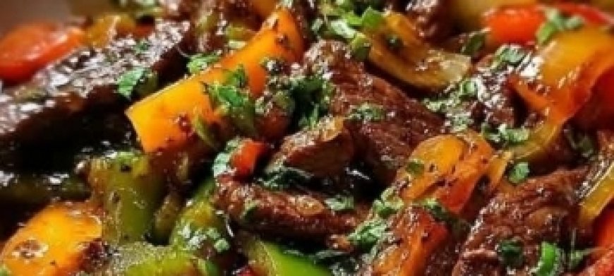 Chinese Pepper Steak with Onions & Peppers